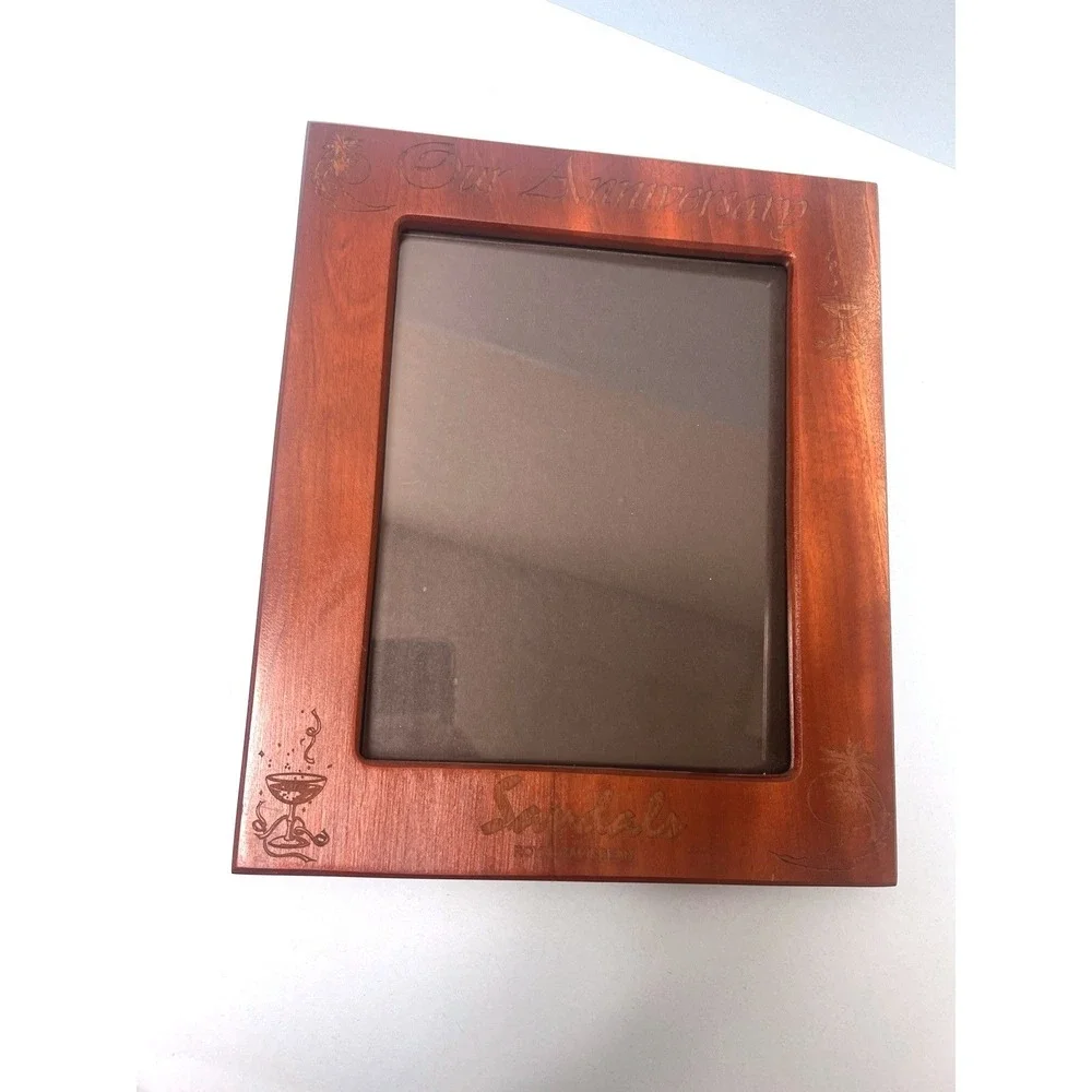 Vintage Sandals Resort Our Anniversary ROYAL CARIBBEAN‎ Wood 8x10 PICTURE FRAME